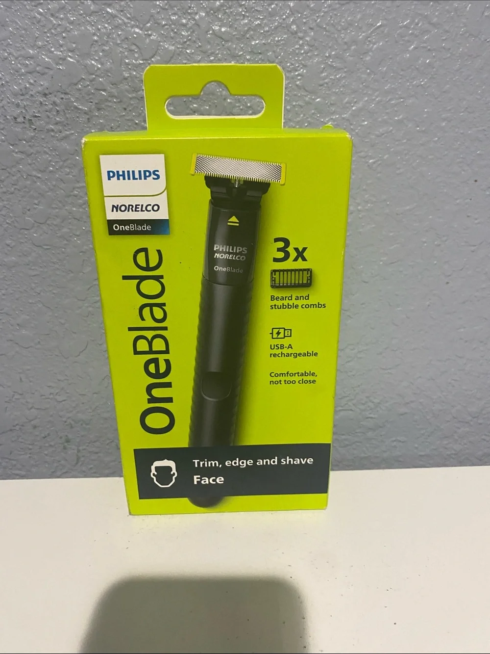 Philips OneBlade Face Trimmer - Neon Green and Black